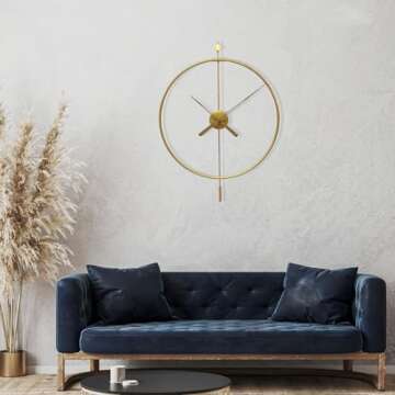 Ravston 20" Modern Wall Clock - Silent and Stylish
