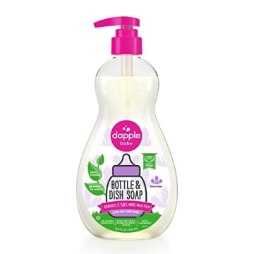 Dapple Baby Bottle Soap - Hypoallergenic Dish Soap for Baby Bottles, Lavander, 16.9 Fl Oz (Pack of 1...