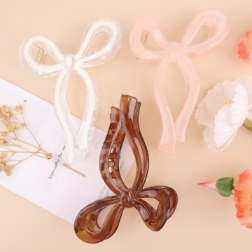 Elegant 3 Pcs Bow Hair Clips for Women and Girls