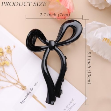 Elegant Bow Hair Clips Set for Versatile Hairstyles