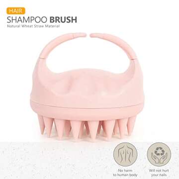 Sndyi Scalp Massager Shampoo Brush, Scalp Scrubber with Soft Silicone Bristles, Scalp Exfoliator for...
