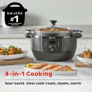 Instant Pot Superior Cooker 7.5QT Slow Cooker and Multicooker, 4-in-1 Functions, Sears/Sauté, Slow Cooks/Roast, Steams and Warms, From The Makers of Instant Pot