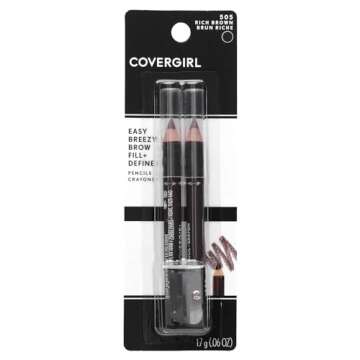 COVERGIRL - Easy Breezy Brow Fill + Define Brow Pencil, Sharpener Included, Long-Lasting, Deeply Pig...