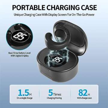 TUZTUALA Upgrade Scrolling Ring, Remote Control for TikTok, Bluetooth Ring Scroller with Stand, Bluetooth Camera Remote Compatible with iPhone, iPad, iOS Android Cell Phone-Black