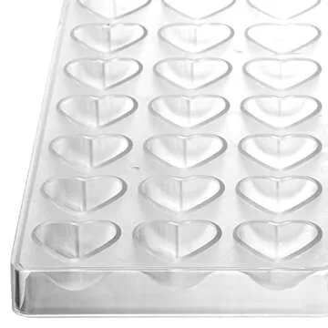 ZEAYEA 4 Pack 87 Grids Polycarbonate Chocolate Mold, Candy Making Mold, DIY Mold Cookie Tray for Mousse Jelly Candy Chocolate, Cup, Heart, Rose, Crown Shape