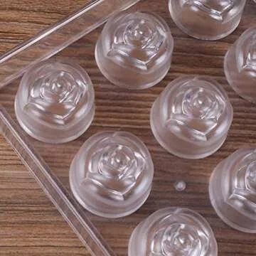 ZEAYEA 4 Pack 87 Grids Polycarbonate Chocolate Mold, Candy Making Mold, DIY Mold Cookie Tray for Mousse Jelly Candy Chocolate, Cup, Heart, Rose, Crown Shape