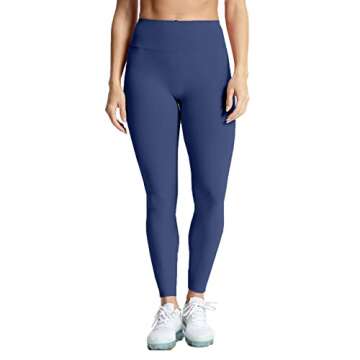 Aoxjox High Waisted Workout Leggings for Women Trinity Yoga Pants 26.5" (Navy, Small)