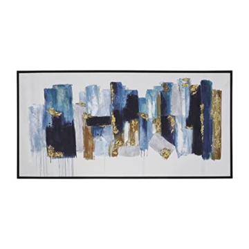 Sagebrook Home Rectangle Mdf Contemporary Hand Painted Abstract Canvas Abstract Decorative Interior ...