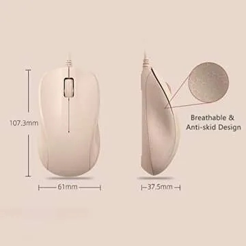 CORN USB Silent Wired Computer Mouse with Easy Click for Office and Home, 1200DPI, Premium and Portable, Compatible with Windows PC, Laptop, Desktop, Notebook (Pink)