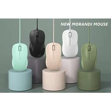 CORN USB Silent Wired Computer Mouse with Easy Click for Office and Home, 1200DPI, Premium and Portable, Compatible with Windows PC, Laptop, Desktop, Notebook (Pink)