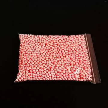 Newslly Clear Acrylic Makeup Organizer with 3 Brush Holder Compartment and Dustproof Lid, Cosmetic Brush Storage Box with White Pearls, for Bathroom Bedroom Vanity Countertop.