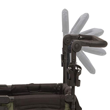 Jeep Deluxe Wrangler Stroller Wagon with Cooler Bag and Parent Organizer by Delta Children, Black/Green