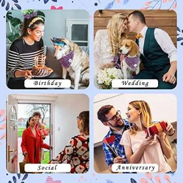 E-Clover Cute Dog Bandana & Scrunchie Set for Pet Moms