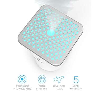 Pure Enrichment® PureSpa™ Go - Portable Car Diffuser with 50ml Water Tank, Optional Color-Changing Light, and USB Charging Cable - Ideal Aroma Diffuser Fits Car Cup Holder to Freshen Home & Auto