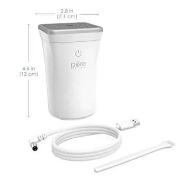 Pure Enrichment® PureSpa™ Go - Portable Car Diffuser with 50ml Water Tank, Optional Color-Changing Light, and USB Charging Cable - Ideal Aroma Diffuser Fits Car Cup Holder to Freshen Home & Auto