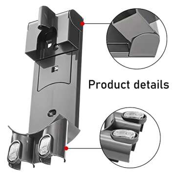 ilovelife Replacement Docking Station Part Kit - Wall Mount Bracket Compatible with Dyson V6 DC34 DC35 DC58 DC59 Series Handheld - Replenishment Vacuum Cleaner Accessories