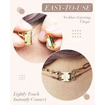 OHINGLT Layered Necklace Clasp - 18K Gold and Silver Jewelry Separator
