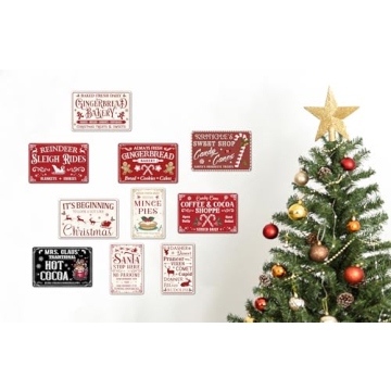 Always Fresh Gingerbread Bakery Tin Sign for Christmas Decor