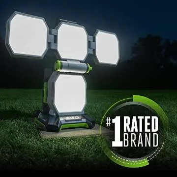 EGO LT1000 Cordless Portable Area Light - 10,000 Lumens, 5 Settings, Gray