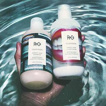 R+Co Television Perfect Hair Shampoo & Conditioner | Body + Shine + Smoothing for All Hair Types | Vegan + Cruelty-Free | 8.5 Floz + 8.5 Floz