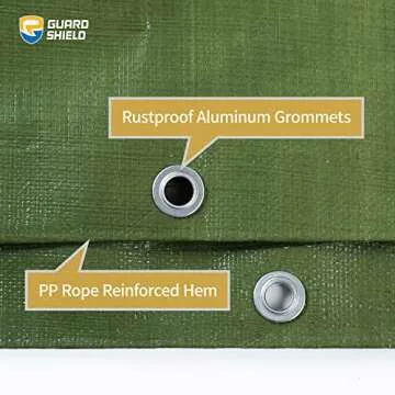 GUARD SHIELD Heavy Duty Tarp 10x10 Feet Waterproof Cover