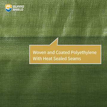 GUARD SHIELD Heavy Duty Tarp 10x10 Feet Waterproof Cover