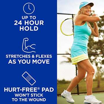 Band-Aid Brand Flexible Fabric Adhesive Bandages, Comfortable Sterile Protection & Wound Care for Minor Cuts & Burns, Quilt-Aid Technology to Cushion Painful Wounds, Assorted Sizes, 30 ct