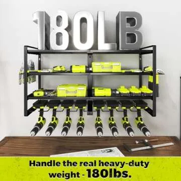 KAFAHOM Power Tool Organizer - 8 Drill Holder Design