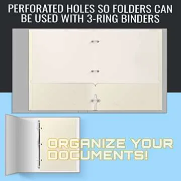 50-Pack White Portfolio Folders for Easy Organization