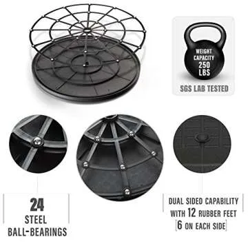 Aleratec Heavy Duty Lazy Susan Swivel Stand for TVs