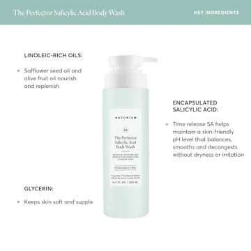 Naturium The Perfector Salicylic Acid Body Wash, Gentle & Smoothing Cleanser, 16.9 oz (Duo 2-Pack)