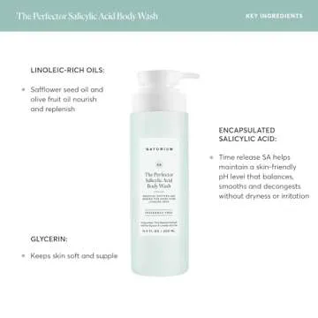 Naturium The Perfector Salicylic Acid Body Wash, Gentle & Smoothing Cleanser, 16.9 oz (Duo 2-Pack)