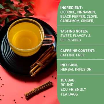 HANDPICK, Licorice Root Tea Bags (50 Count, 2g/bag) Licorice Tea | Non-GMO, Caffeine Free | Premium ...