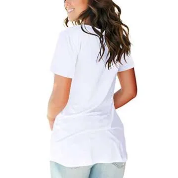 Womens Tunic V Neck – Casual Spring Top for Everyday Style