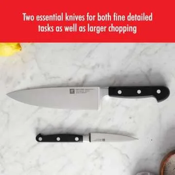 ZWILLING Professional S 2-Piece Razor-Sharp German Chef's Knife Set, Made in Company-Owned German Factory with Special Formula Steel perfected for almost 300 Years, Dishwasher Safe
