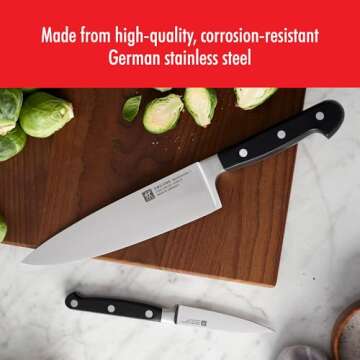 ZWILLING Professional S 2-Piece Razor-Sharp German Chef's Knife Set, Made in Company-Owned German Factory with Special Formula Steel perfected for almost 300 Years, Dishwasher Safe