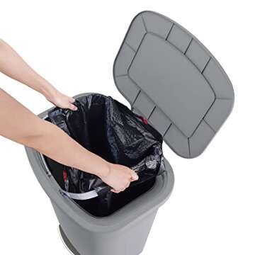 Glad Kitchen Trash Can with Odor Protection and Foot Pedal