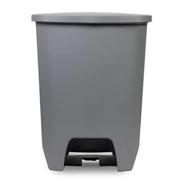 Glad Kitchen Trash Can with Odor Protection and Foot Pedal