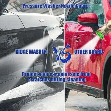 RIDGE WASHER Pressure Washer Nozzle Guard, Power Washer Nozzle Tips with Protector Holder, 5 Pressur...