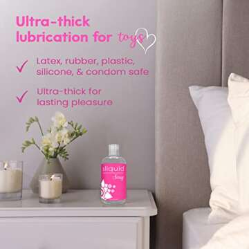 Sliquid Sassy Water-Based Lube - Thick, Long-Lasting Gel, Natural Lube for Women/Men/Couples, Unscented, 8.5 Fl Oz