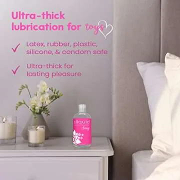 Sliquid Sassy Water-Based Lube - Thick, Long-Lasting Gel, Natural Lube for Women/Men/Couples, Unscented, 8.5 Fl Oz