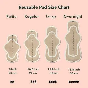 Rael Reusable Pads, Organic Cotton Cover Pad - Postpartum and Period Essential, Heavy Absorbency, Thin Cloth, Leak-Free, Washing Machine Safe (3 Count, Large)