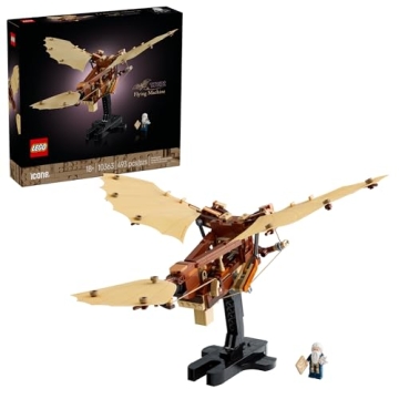 LEGO Icons Leonardo da Vinci's Flying Machine DIY Kit - Ornithopter Building Set for Adults, Ages 18...