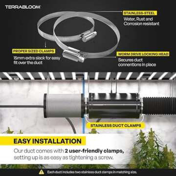 TerraBloom 4 Inch Flexible Ducting for Home and Grow Tents