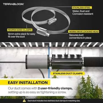 TerraBloom 4 Inch Flexible Ducting for Home and Grow Tents