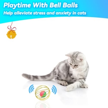 QUVOVID Cat Toys - Interactive Bell Balls & Mice for Cats