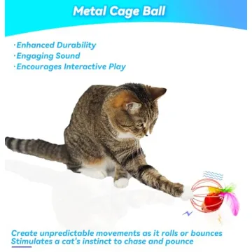 QUVOVID Cat Toys - Interactive Bell Balls & Mice for Cats