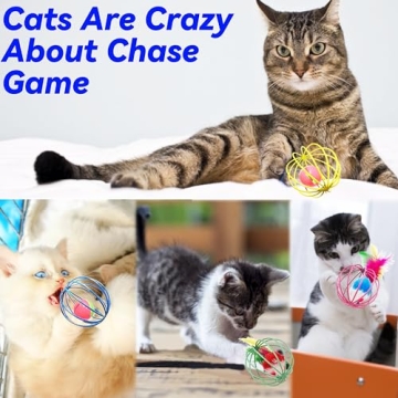 QUVOVID Cat Toys - Interactive Bell Balls & Mice for Cats