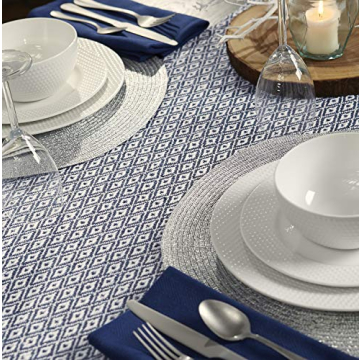 DII Farmhouse Mini Diamond Braided Table Runner, 15x72