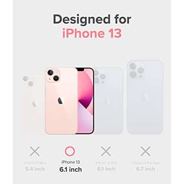 Ringke Fusion Design Compatible with iPhone 13 Case, Transparent Hard Back with Floral Girls Women Design Panel Shockproof TPU Bumper Phone Cover - Vivid Flowers